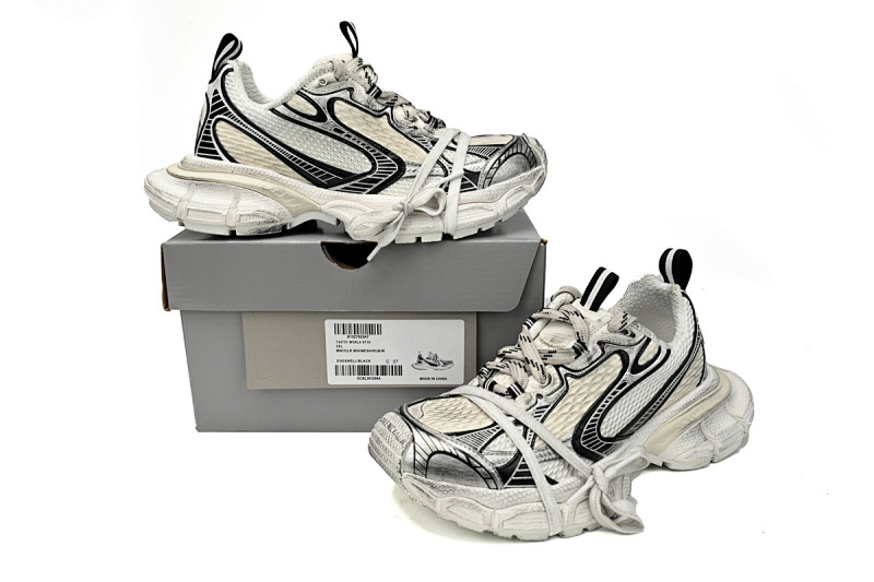 【CA5AH】 熊猫 巴黎10代做旧 户外概念跑鞋 734734 W3XL5 9710 Balenciaga White, red