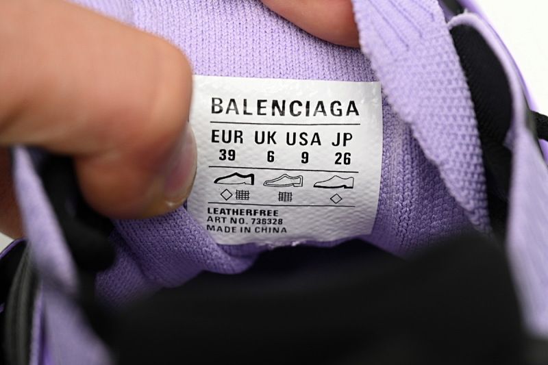 【DA0LJ】黑紫-105 纯原版本巴黎世家三代 袜套鞋 736328 W3SKC 1058 Balenciaga Tess S.Black Rice Black Purple