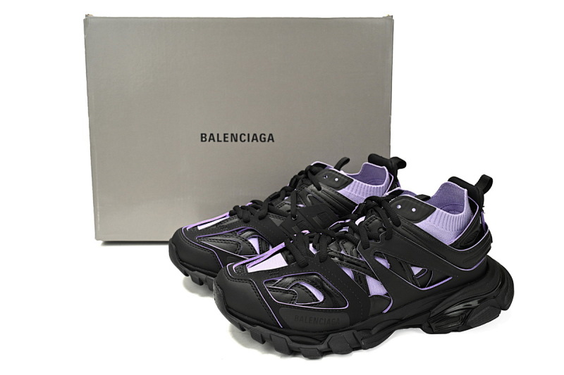 【DA0LJ】黑紫-105 纯原版本巴黎世家三代 袜套鞋 736328 W3SKC 1058 Balenciaga Tess S.Black Rice Black Purple