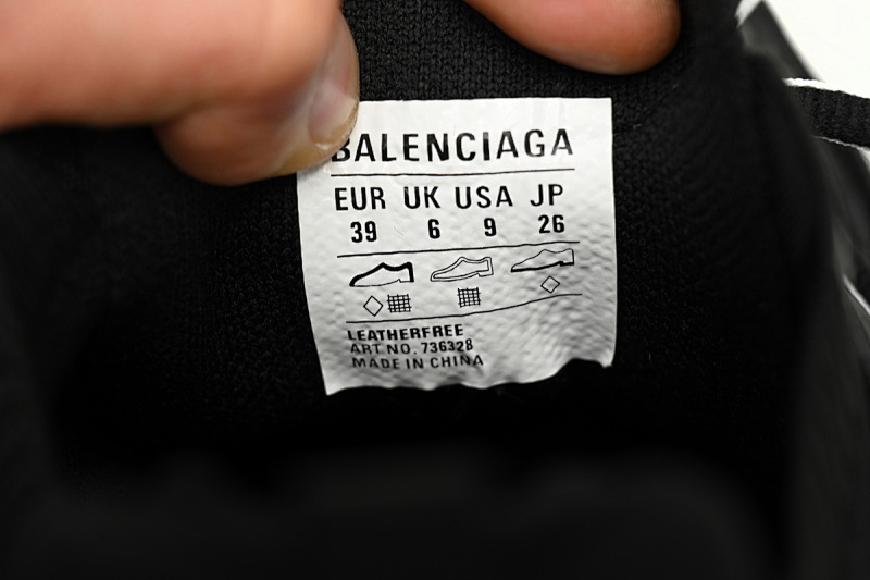 【DA0LJ】全黑-108 纯原版本巴黎世家三代 袜套鞋 736328 W3SKC 0102 Balenciaga Tess S.Black Rice Grey Black