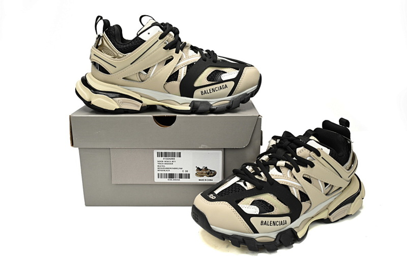 【DA0LJ】卡其黑-111 巴黎3代时尚复古低帮跑鞋 542436 W3AC4 8071  Balenciaga Tess S.Black Rice Khaki Black