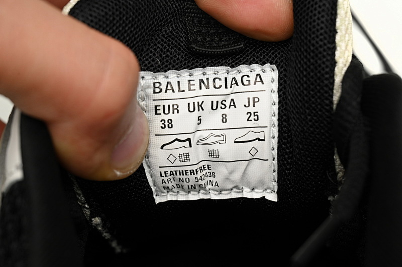 【DA0LJ】卡其黑-111 巴黎3代时尚复古低帮跑鞋 542436 W3AC4 8071  Balenciaga Tess S.Black Rice Khaki Black