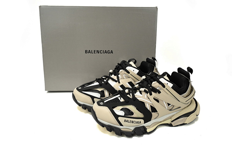 【DA0LJ】卡其黑-111 巴黎3代时尚复古低帮跑鞋 542436 W3AC4 8071  Balenciaga Tess S.Black Rice Khaki Black