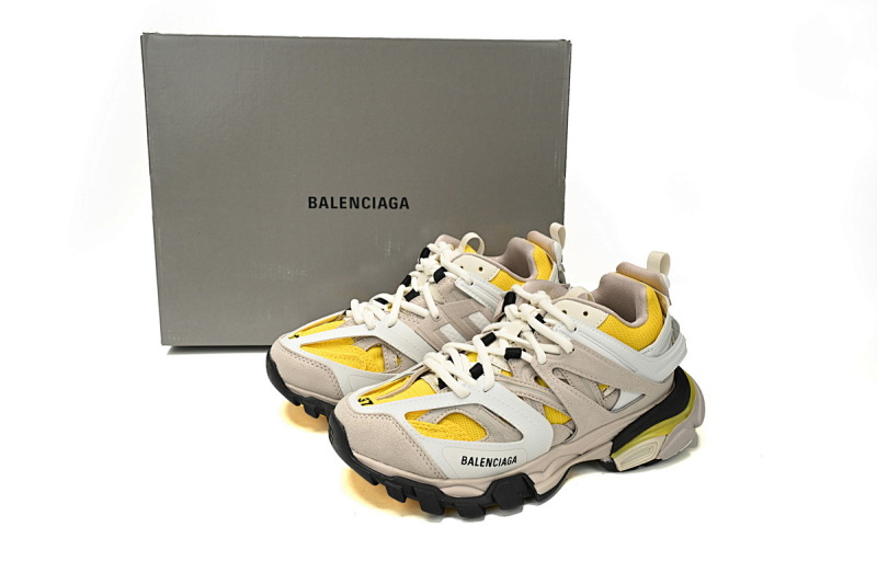 【DA0LJ】灰白黄-102 巴黎3代时尚复古低帮跑鞋 542436 W1ST3 0258 Balenciaga Tess S.Black Rice Grey White Yellow
