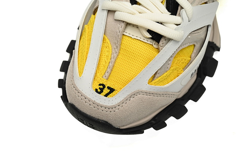 【DA0LJ】灰白黄-102 巴黎3代时尚复古低帮跑鞋 542436 W1ST3 0258 Balenciaga Tess S.Black Rice Grey White Yellow