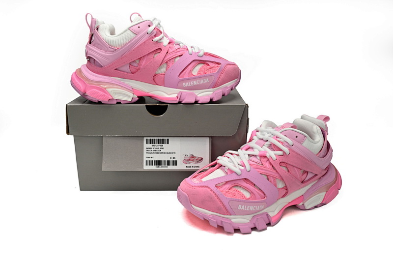 【DA0LJ】白粉红-112 巴黎3代时尚复古低帮跑鞋 542436 W3SU5 5090 Balenciaga Tess S.Black Rice White Pink