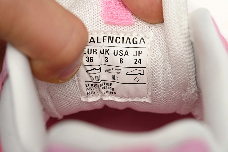 【DA0LJ】白粉红-112 巴黎3代时尚复古低帮跑鞋 542436 W3SU5 5090 Balenciaga Tess S.Black Rice White Pink