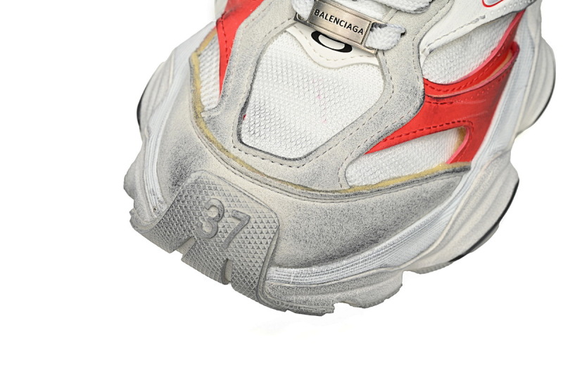 【DA5LJ】白红-2 纯原版巴黎世家11代 网布 圆头系带低帮 784339-W1MV3-0521 Balenciaga CARGO White Red