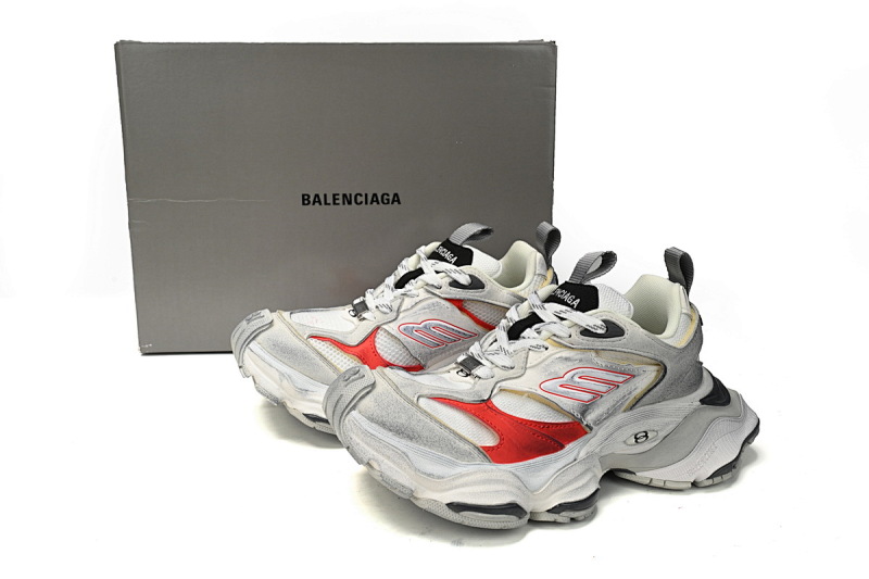 【DA5LJ】白红-2 纯原版巴黎世家11代 网布 圆头系带低帮 784339-W1MV3-0521 Balenciaga CARGO White Red
