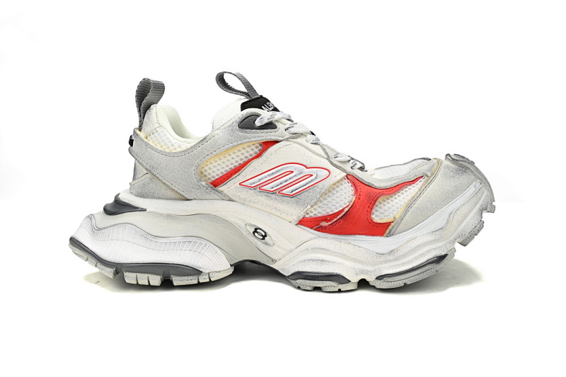 【DA5LJ】白红-2 纯原版巴黎世家11代 网布 圆头系带低帮 784339-W1MV3-0521 Balenciaga CARGO White Red