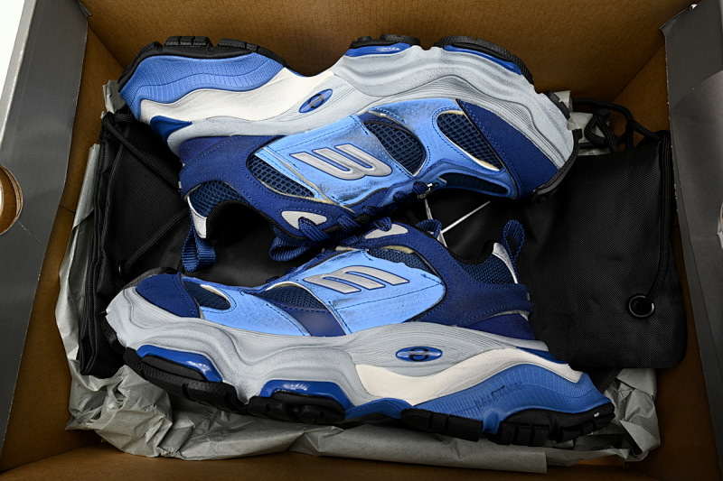 【DA5LJ】白宝蓝-5 纯原版巴黎世家11代 网布 圆头系带低帮 784339-W2MV3-2325 Balenciaga CARGO White Sapphire Blue
