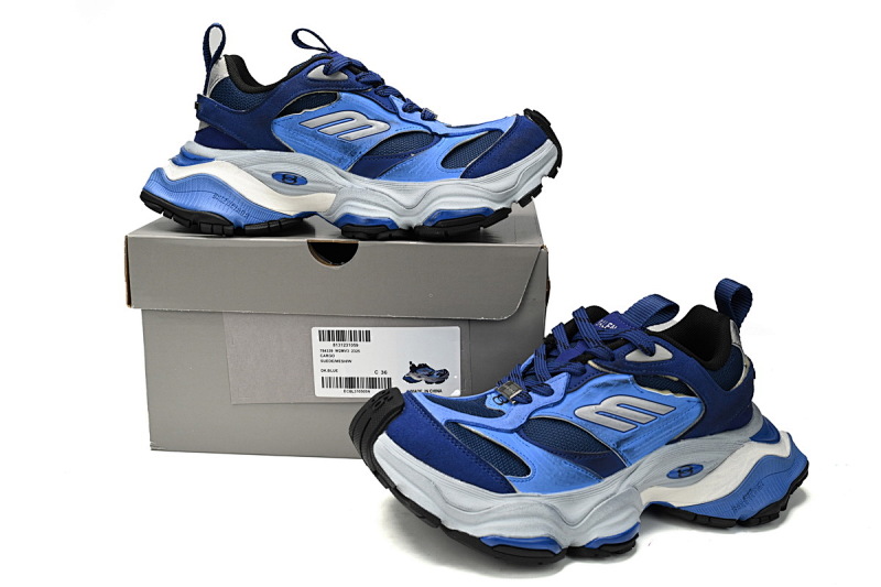 【DA5LJ】白宝蓝-5 纯原版巴黎世家11代 网布 圆头系带低帮 784339-W2MV3-2325 Balenciaga CARGO White Sapphire Blue