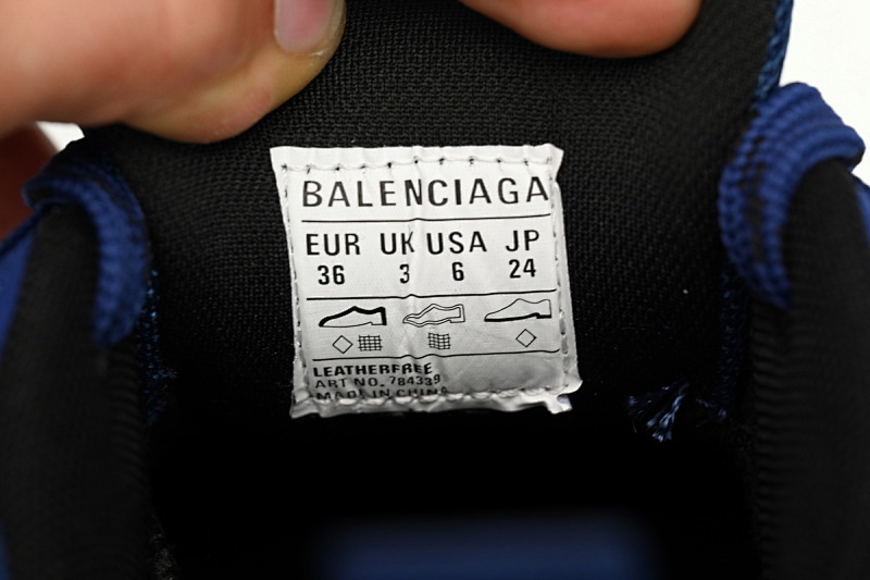 【DA5LJ】白宝蓝-5 纯原版巴黎世家11代 网布 圆头系带低帮 784339-W2MV3-2325 Balenciaga CARGO White Sapphire Blue