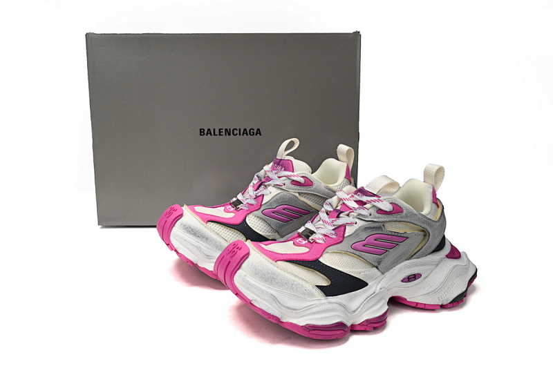 【DA5LJ】黑白粉-6 纯原版巴黎世家11代 网布 圆头系带低帮 784339-W2MV6-0310 Balenciaga CARGO Black And White Powder