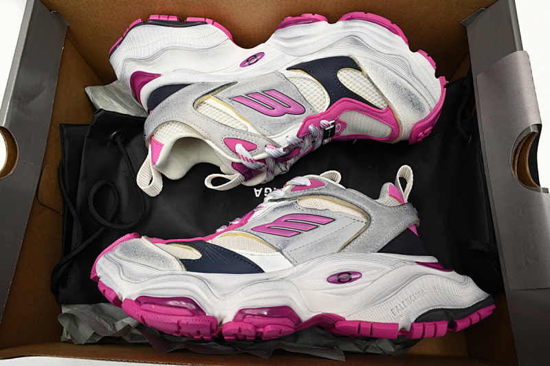 【DA5LJ】黑白粉-6 纯原版巴黎世家11代 网布 圆头系带低帮 784339-W2MV6-0310 Balenciaga CARGO Black And White Powder