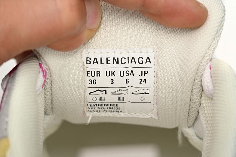 【DA5LJ】黑白粉-6 纯原版巴黎世家11代 网布 圆头系带低帮 784339-W2MV6-0310 Balenciaga CARGO Black And White Powder