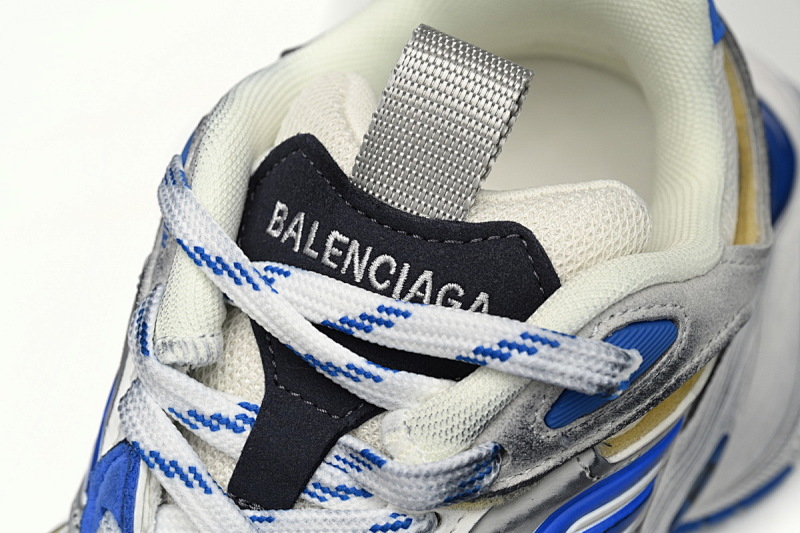【DA5LJ】黑白蓝-3 纯原版巴黎世家11代 网布 圆头系带低帮 784339-W2MV6-0328 Balenciaga CARGO Black, White, And Blue