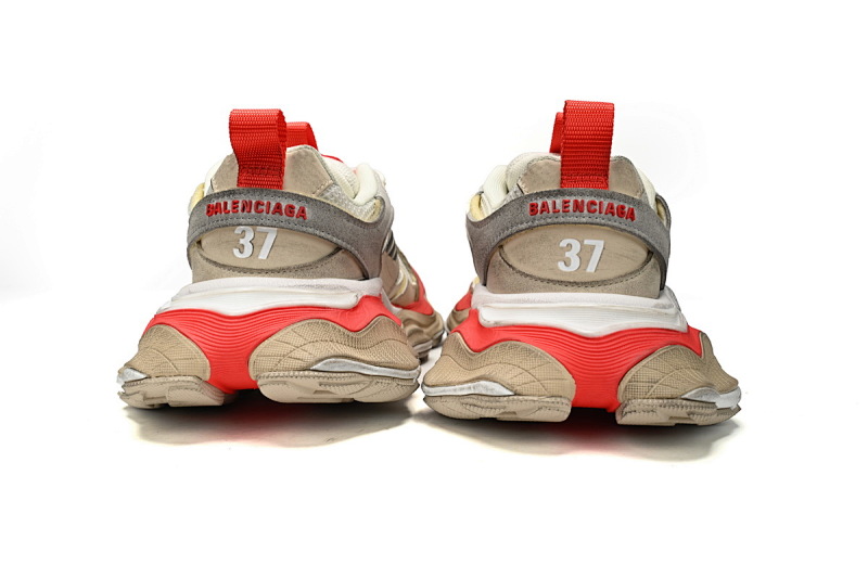 【DA5LJ】米白红-7 纯原版巴黎世家11代 网布 圆头系带低帮 784339-W2MV5-0325 Balenciaga CARGO Beige Red