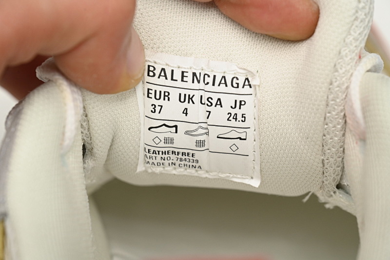 【DA5LJ】米白红-7 纯原版巴黎世家11代 网布 圆头系带低帮 784339-W2MV5-0325 Balenciaga CARGO Beige Red