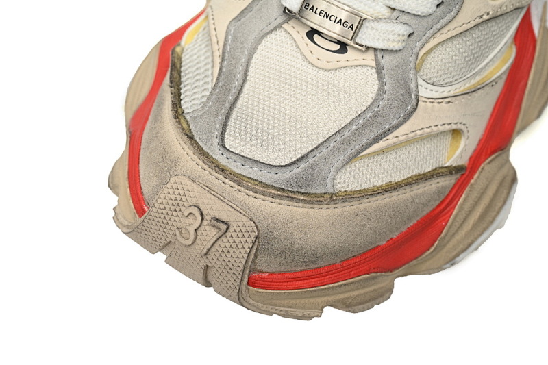 【DA5LJ】米白红-7 纯原版巴黎世家11代 网布 圆头系带低帮 784339-W2MV5-0325 Balenciaga CARGO Beige Red