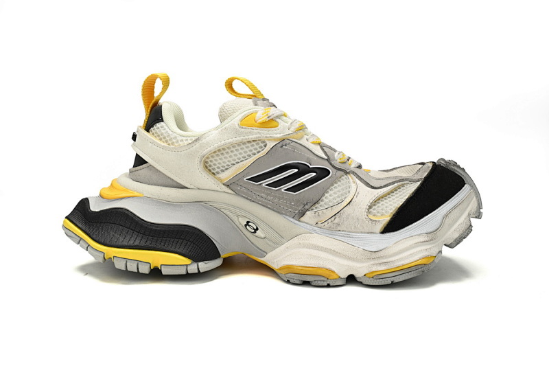 【DA5LJ】白黄银-1 纯原版巴黎世家11代 网布 圆头系带低帮 784339-W2MV1-1170 Balenciaga CARGO White yellow silver