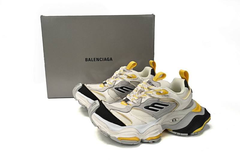 【DA5LJ】白黄银-1 纯原版巴黎世家11代 网布 圆头系带低帮 784339-W2MV1-1170 Balenciaga CARGO White yellow silver