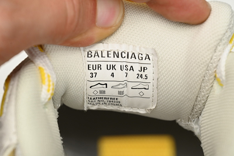 【DA5LJ】白黄银-1 纯原版巴黎世家11代 网布 圆头系带低帮 784339-W2MV1-1170 Balenciaga CARGO White yellow silver