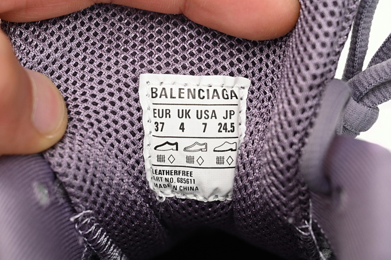 【EA0LJ】紫色-12 巴黎轮胎鞋 685611 W2RAM 5500  Balenciaga Defender Black Purple