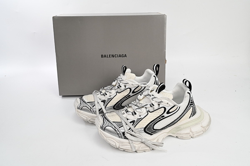 【DA0LJ】熊猫-22 巴黎10代跑鞋 542229 W1RB5 0352 Balenciaga Silver Rice White Black