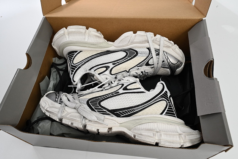 【DA0LJ】熊猫-22 巴黎10代跑鞋 542229 W1RB5 0352 Balenciaga Silver Rice White Black