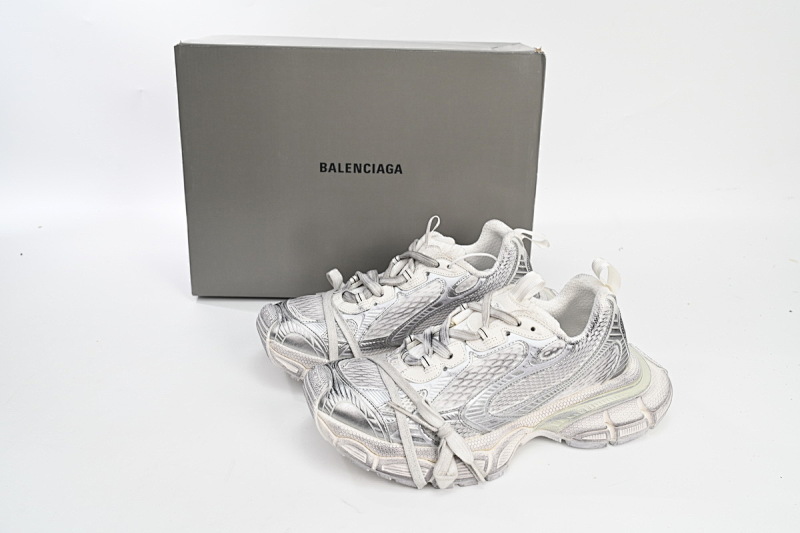 【DA0LJ】白色-8 巴黎10代跑鞋 542229 W1RB5 0101 Balenciaga Silver White