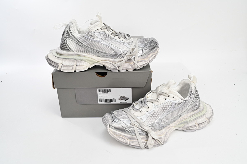 【DA0LJ】白色-8 巴黎10代跑鞋 542229 W1RB5 0101 Balenciaga Silver White