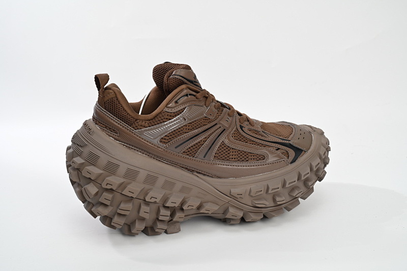 【EA0LJ】棕色-11 巴黎轮胎鞋 685611 W3RBS 2408 Balenciaga Defender Black Brown