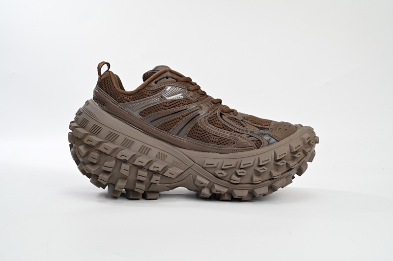 【EA0LJ】棕色-11 巴黎轮胎鞋 685611 W3RBS 2408 Balenciaga Defender Black Brown