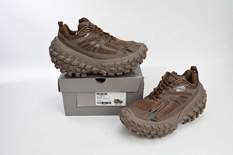 【EA0LJ】棕色-11 巴黎轮胎鞋 685611 W3RBS 2408 Balenciaga Defender Black Brown