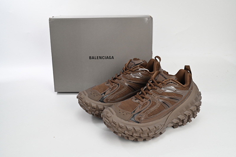 【EA0LJ】棕色-11 巴黎轮胎鞋 685611 W3RBS 2408 Balenciaga Defender Black Brown