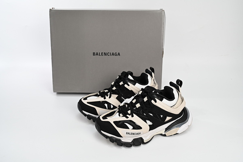 【DA0LJ】米白黑-101 巴黎3代时尚复古低帮跑鞋 542436 W3SU5 9791 Balenciaga Tess S.Black Rice White Black