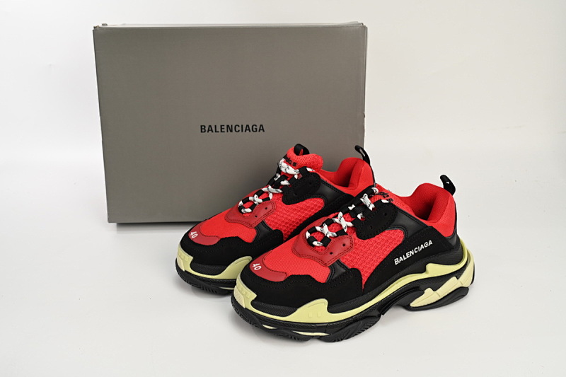 【CA0LJ】黑红灰 巴黎世家8层组合TPU复古鞋 483513 W06E1 1006 Balenciaga Triple S Black Red Grey