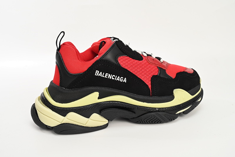 【CA0LJ】黑红灰 巴黎世家8层组合TPU复古鞋 483513 W06E1 1006 Balenciaga Triple S Black Red Grey
