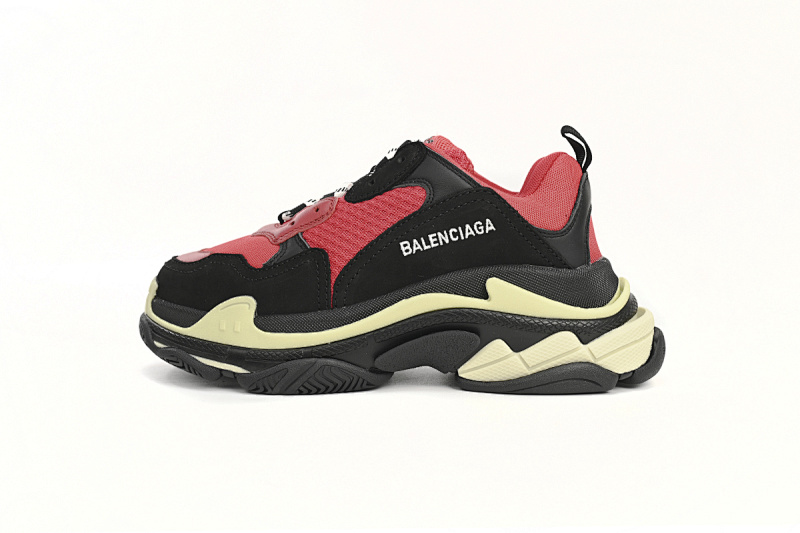 【CA0LJ】黑红灰 巴黎世家8层组合TPU复古鞋 483513 W06E1 1006 Balenciaga Triple S Black Red Grey