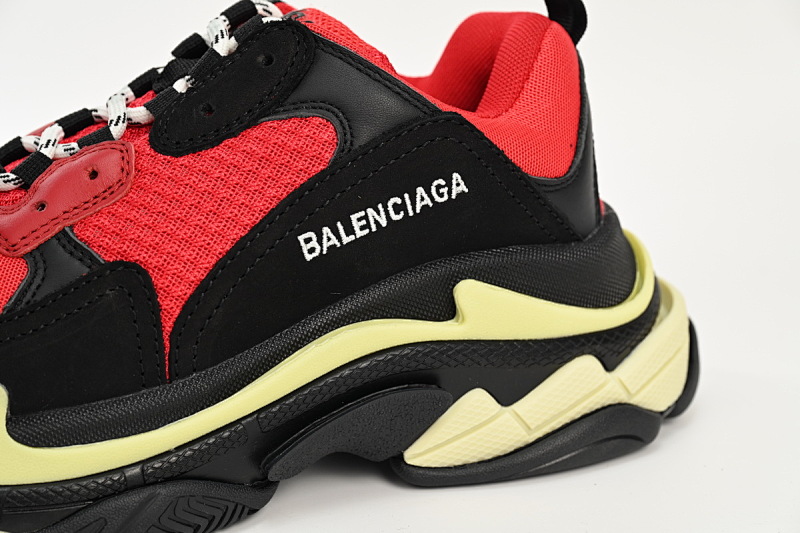 【CA0LJ】黑红灰 巴黎世家8层组合TPU复古鞋 483513 W06E1 1006 Balenciaga Triple S Black Red Grey