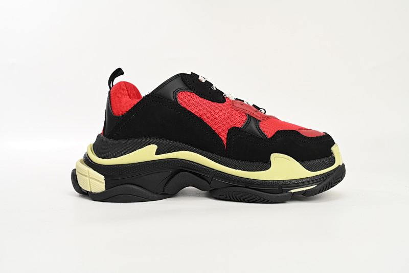 【CA0LJ】黑红灰 巴黎世家8层组合TPU复古鞋 483513 W06E1 1006 Balenciaga Triple S Black Red Grey