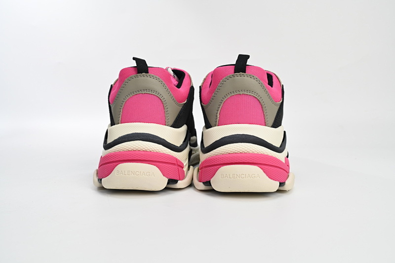 【CA0LJ】梅红 巴黎世家8层组合TPU复古鞋 541624 W09E1 1708 Balenciaga Triple S Pink