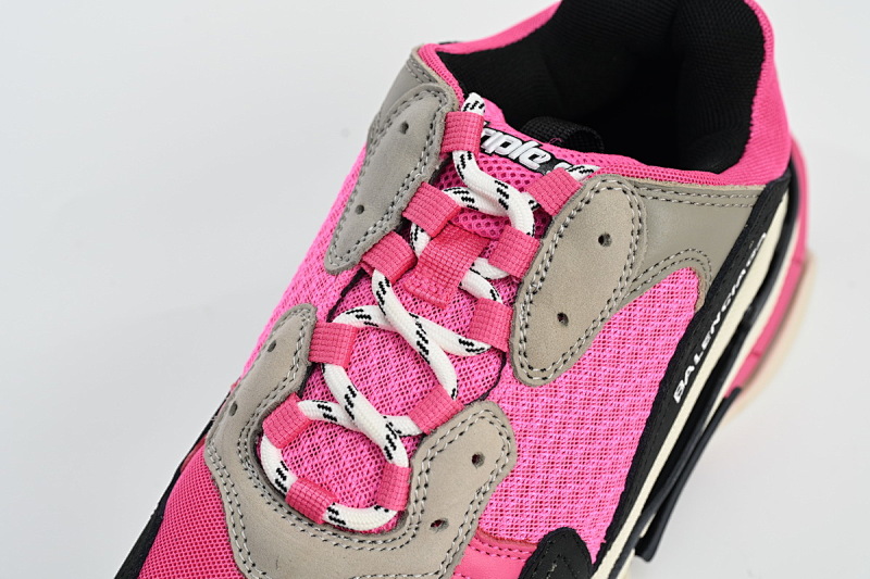 【CA0LJ】梅红 巴黎世家8层组合TPU复古鞋 541624 W09E1 1708 Balenciaga Triple S Pink
