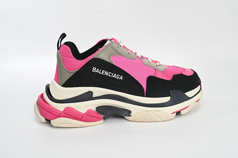 【CA0LJ】梅红 巴黎世家8层组合TPU复古鞋 541624 W09E1 1708 Balenciaga Triple S Pink