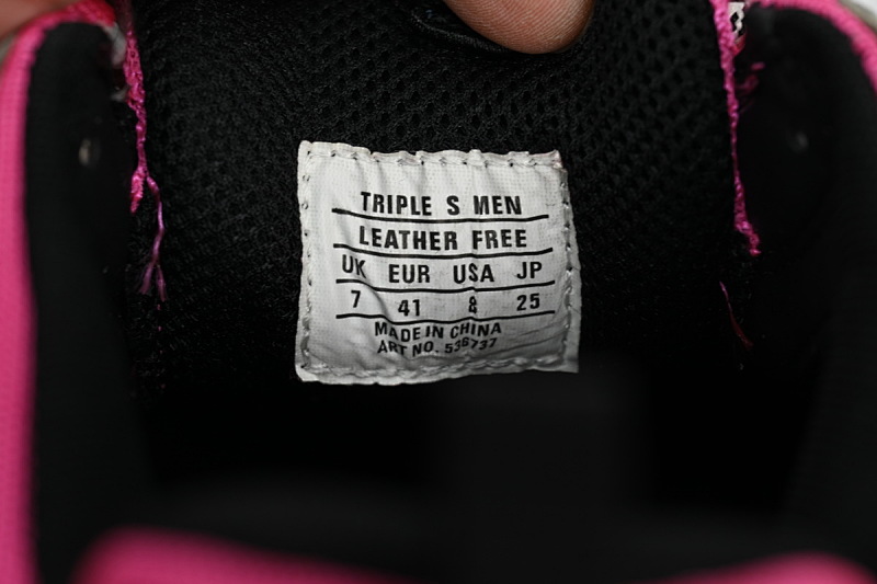 【CA0LJ】梅红 巴黎世家8层组合TPU复古鞋 541624 W09E1 1708 Balenciaga Triple S Pink