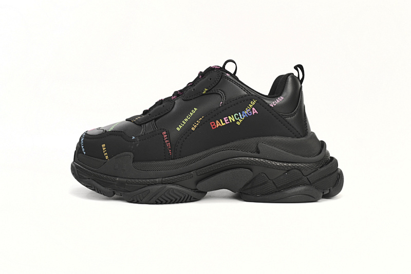 【CA0LJ】七彩 巴黎世家8层组合TPU复古鞋 524039 W2FA1 1210 Balenciaga Triple S Letter Colorful