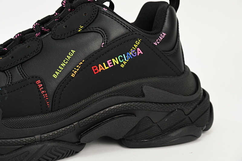 【CA0LJ】七彩 巴黎世家8层组合TPU复古鞋 524039 W2FA1 1210 Balenciaga Triple S Letter Colorful
