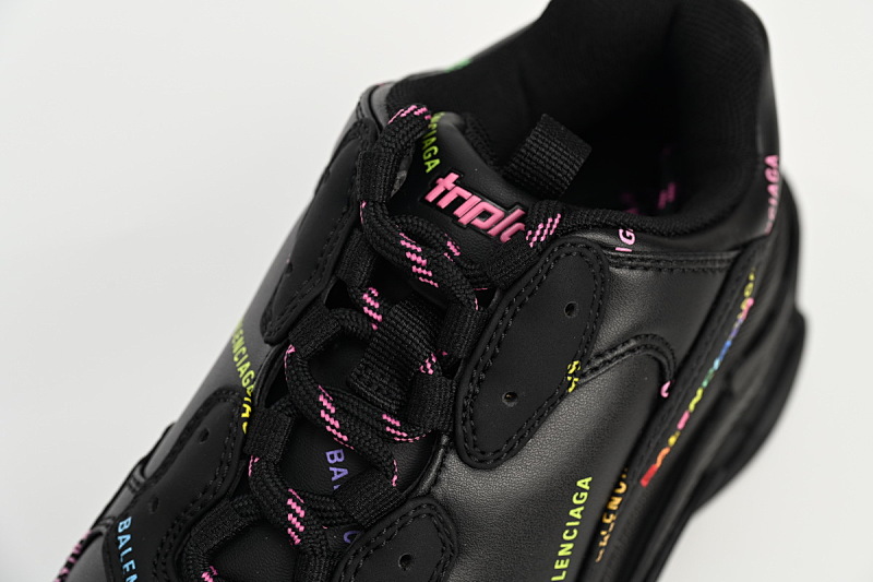 【CA0LJ】七彩 巴黎世家8层组合TPU复古鞋 524039 W2FA1 1210 Balenciaga Triple S Letter Colorful
