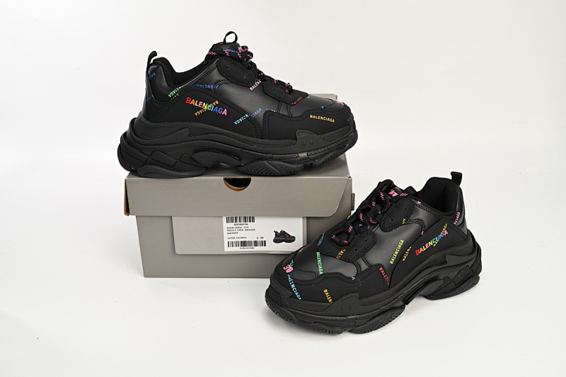 【CA0LJ】七彩 巴黎世家8层组合TPU复古鞋 524039 W2FA1 1210 Balenciaga Triple S Letter Colorful